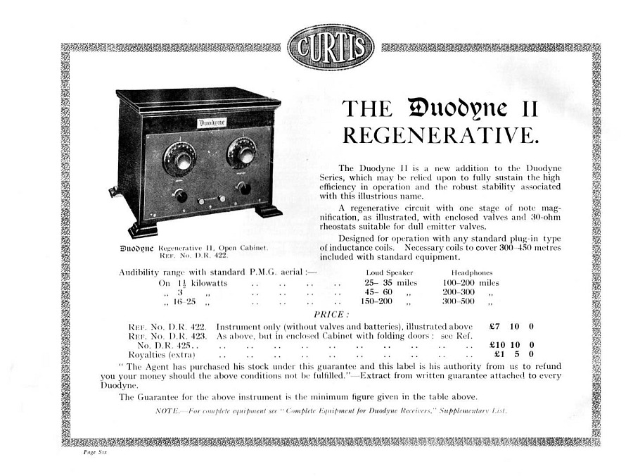Curtis Radio Instruments Duodyne catalogue