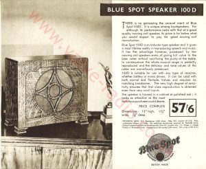 Blue Spot Loudspeaker Catalogue
