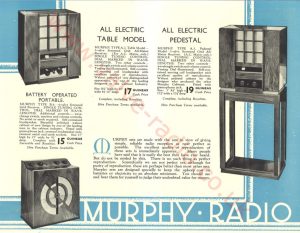 Murphy B4 and A3 radio receivers